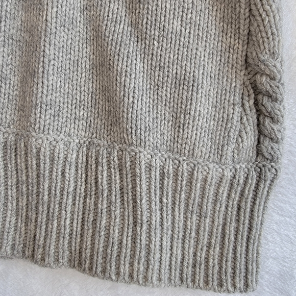 J. Crew Side Zip Cable Knit Sweater in Gray, Size M - Picture 8 of 11